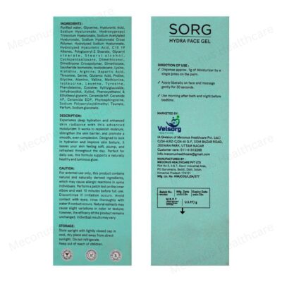 Sorg Washe R Sorg Hydra Face Gel - Meconus Healthcare